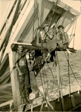 Painting a Life Raft, SS Temagami Park