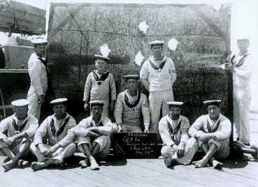 HMCS Niobe Gun Crew and Gunnery Target 