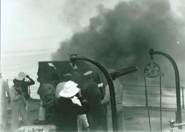 Gun Practice, HMCS Niobe