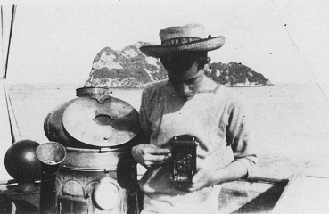 Sailor with Sennet Hat and Camera, HMCS Rainbow