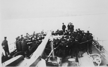 HMCS Rainbow Sailors and Capstan