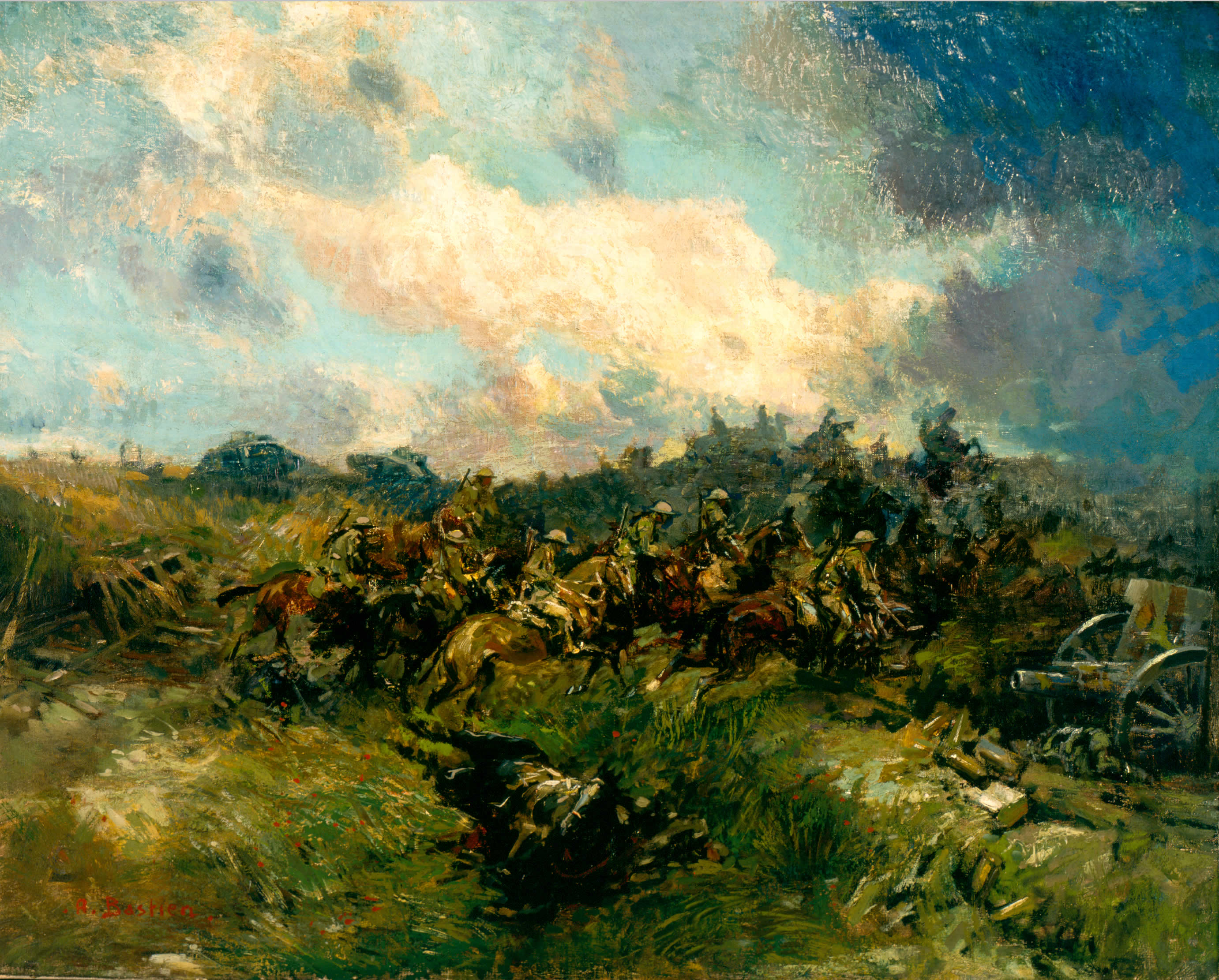 Cavalry and Tanks at Arras, 1918