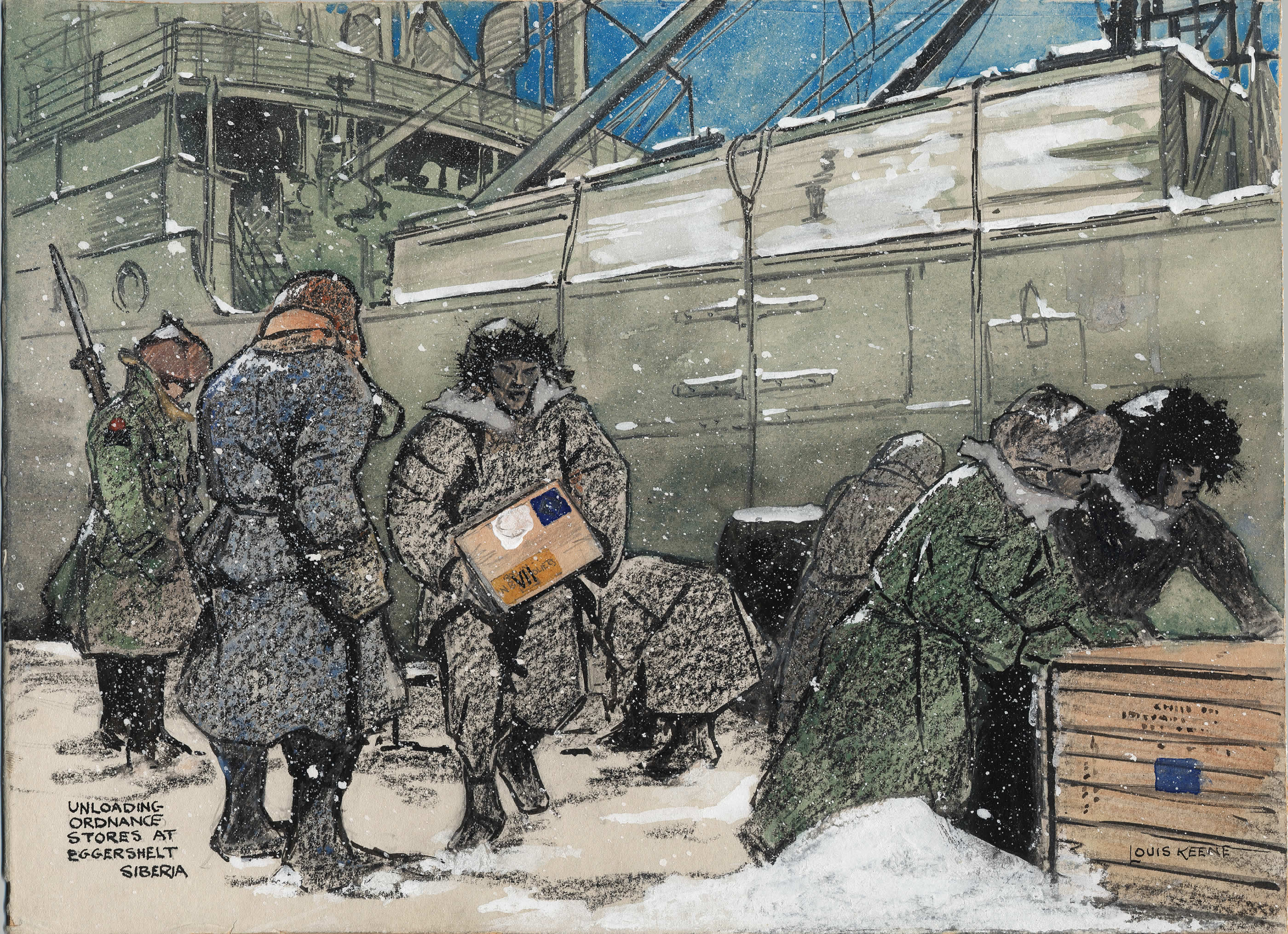 Unloading Ordnance Stores, Eggershelt