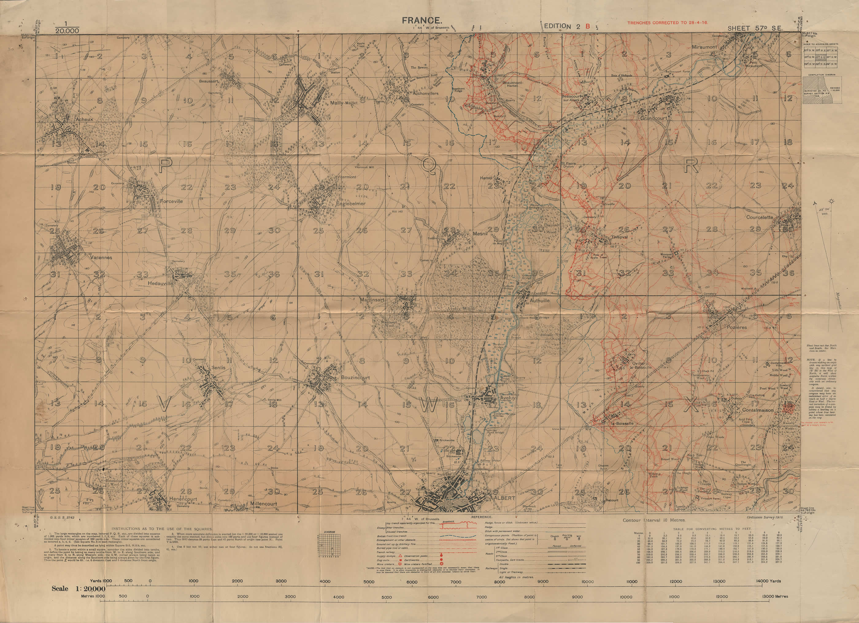 Map of Beaumont Hamel