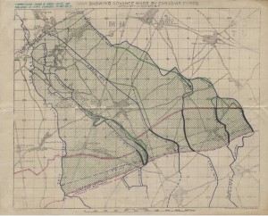 Map of Canadian Advance at Vimy