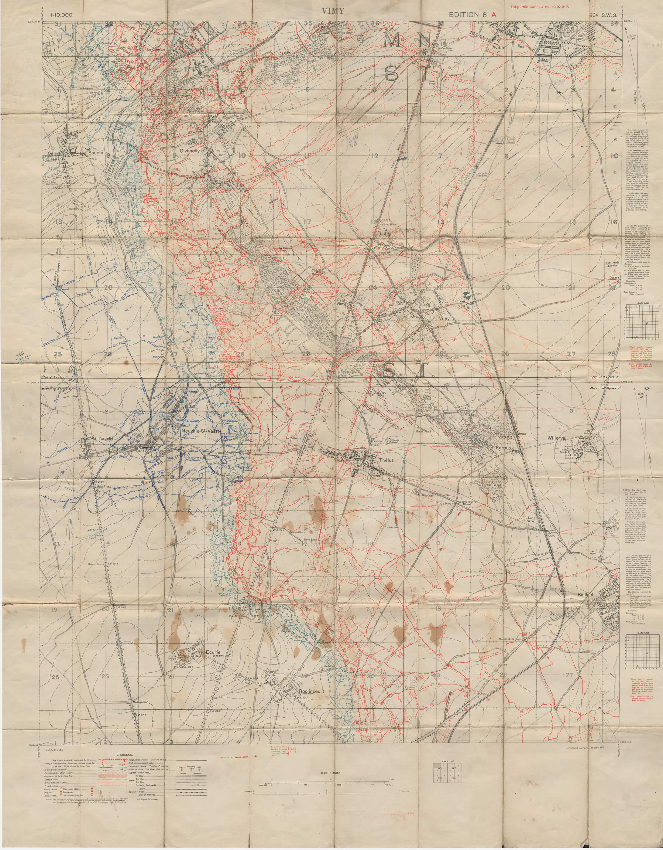 Vimy-Roclincourt Map