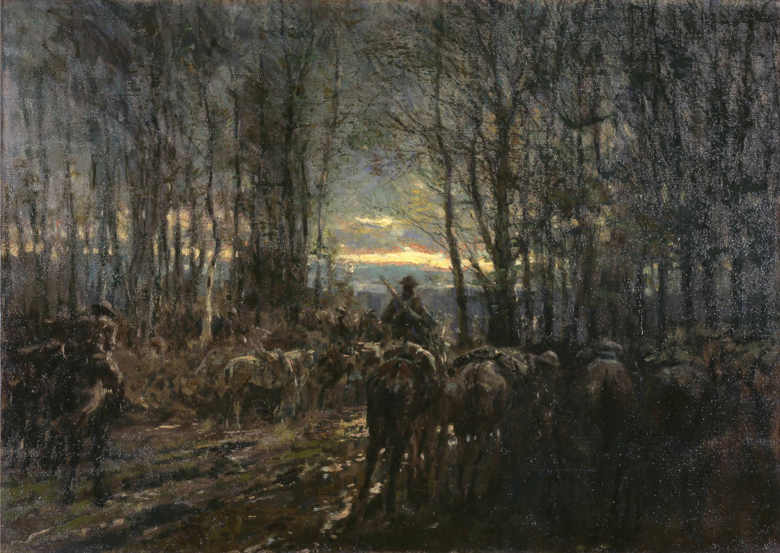 <i>Canadian Cavalry Ready in a Wood</i>