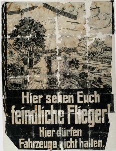 German Air Raid Information Poster