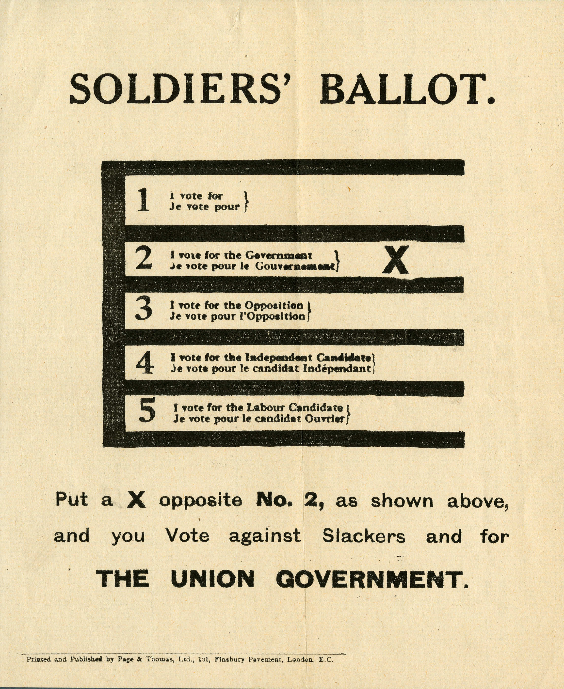 <i>Soldiers' Ballot.</i>