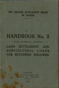 Land Settlement and Agricultural Loans