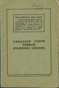 Canadian Corps Trench Standing Orders