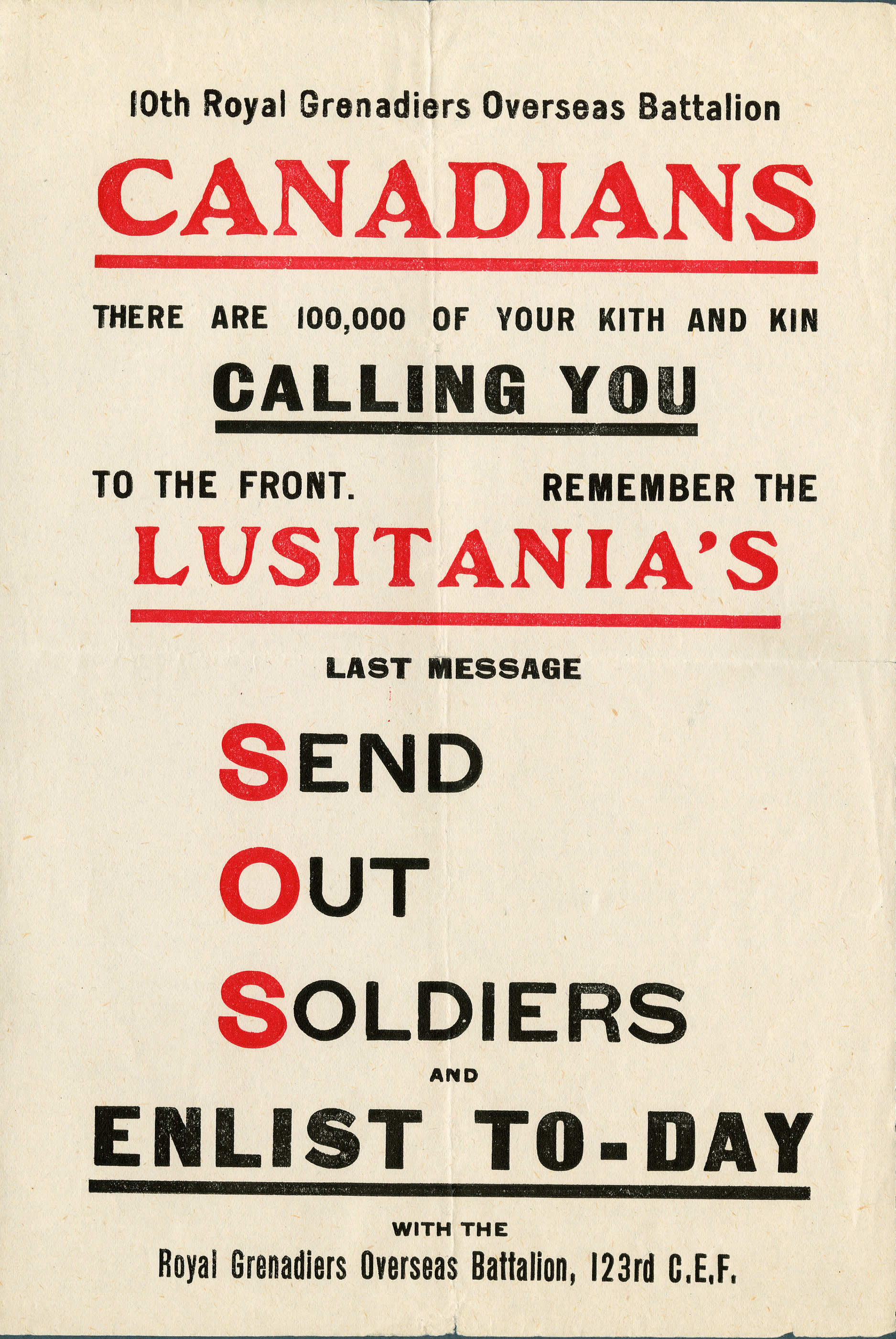 <i>SOS: Send out Soldiers</i>