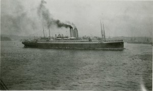 Franconia Arriving at Plymouth