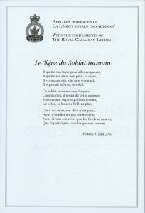 Le Rêve du Soldat inconnu (The Unknown Soldier's Dream)