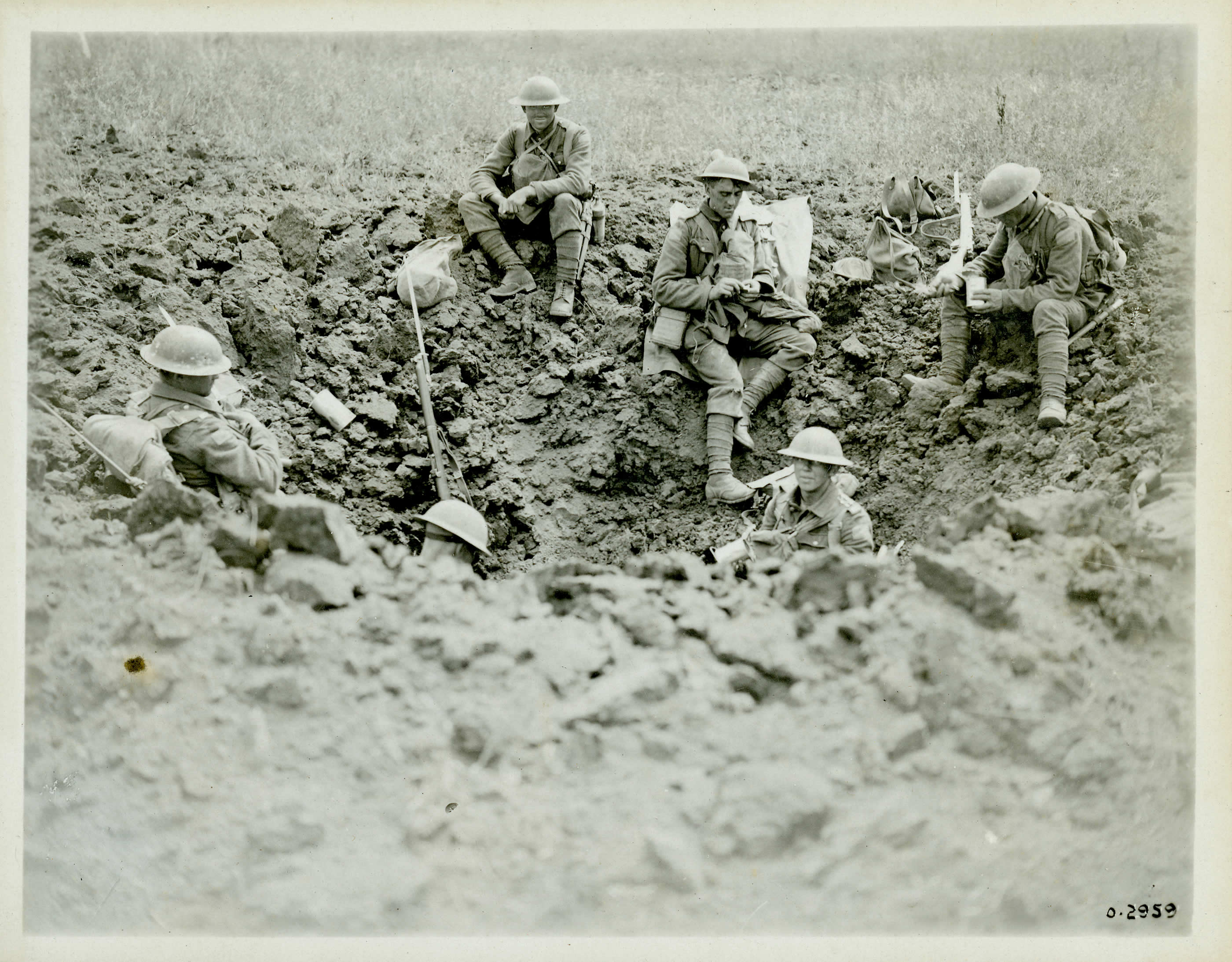 Resting in a Shell Hole