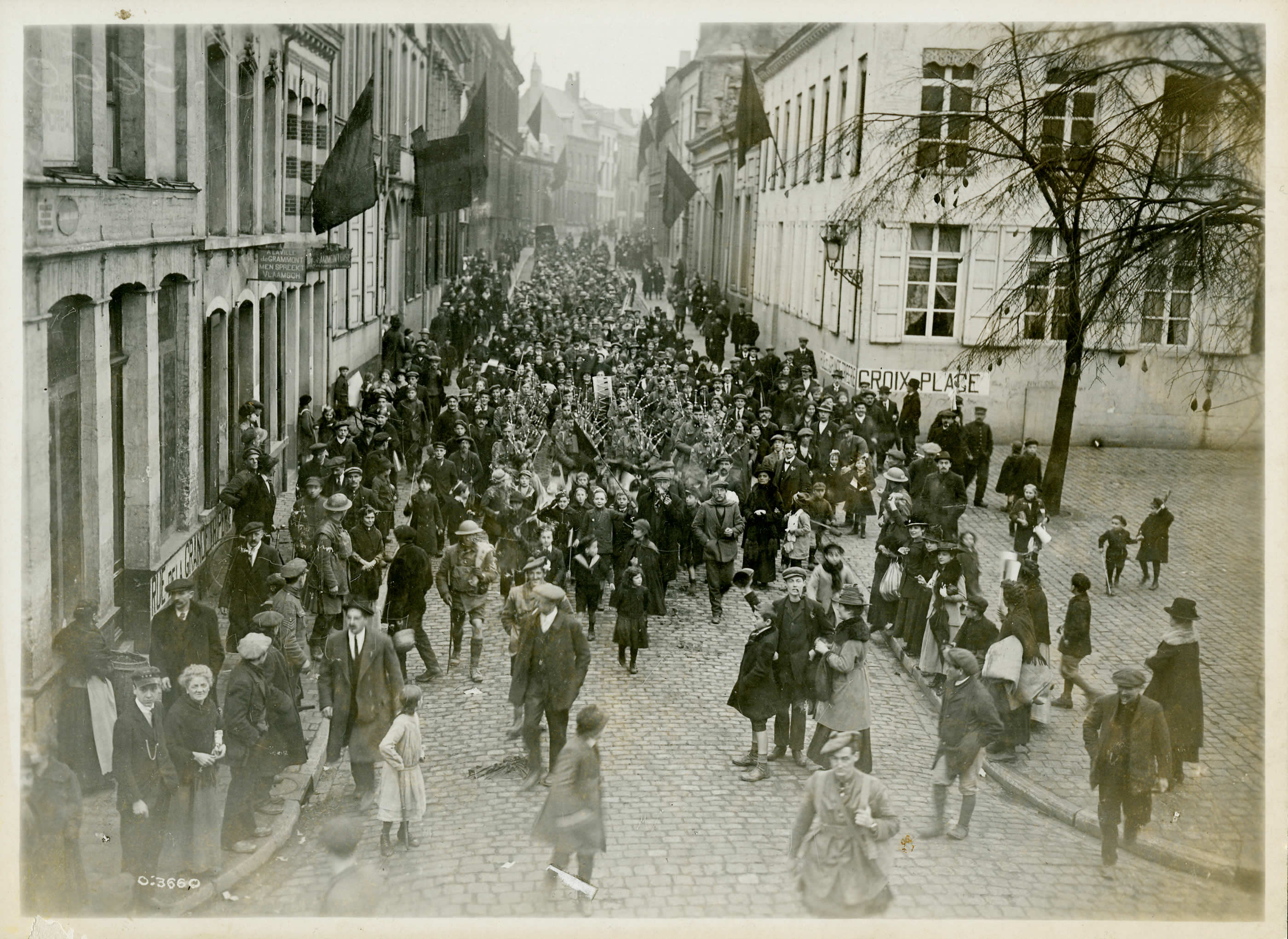 Canadians Marching into Mons