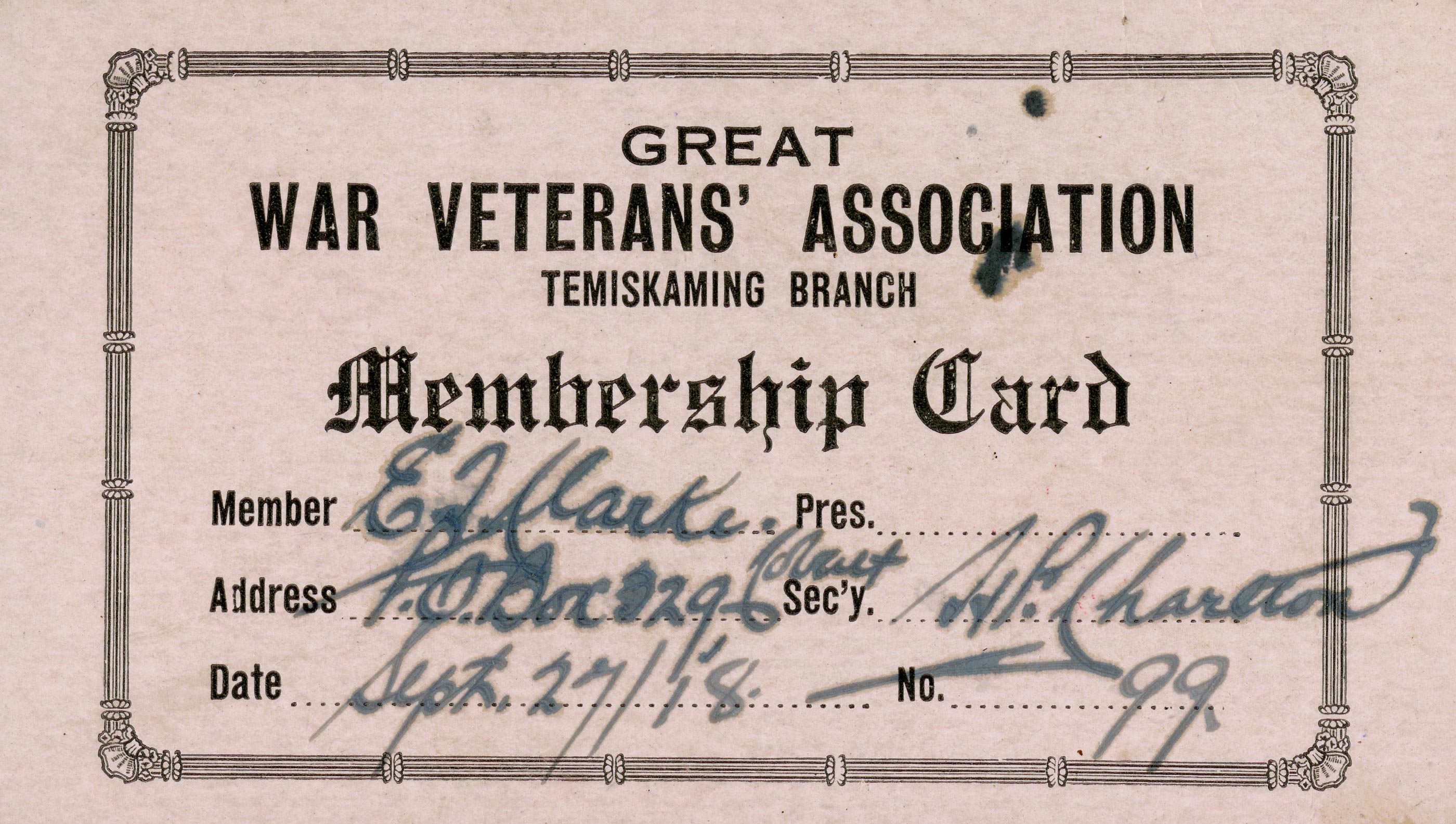 GWVA Membership Card