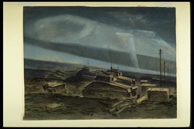 painting, 4TH ARMOURED BRIGADE TANKS, XANTEN by Bobak , O.C., Captain Bruno Jacob