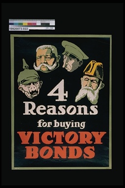 Fund-Raising Poster, 4 Reasons For Buying Victory Bonds | Canadian