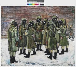 Painting, Gas Drill | Canadian War Museum