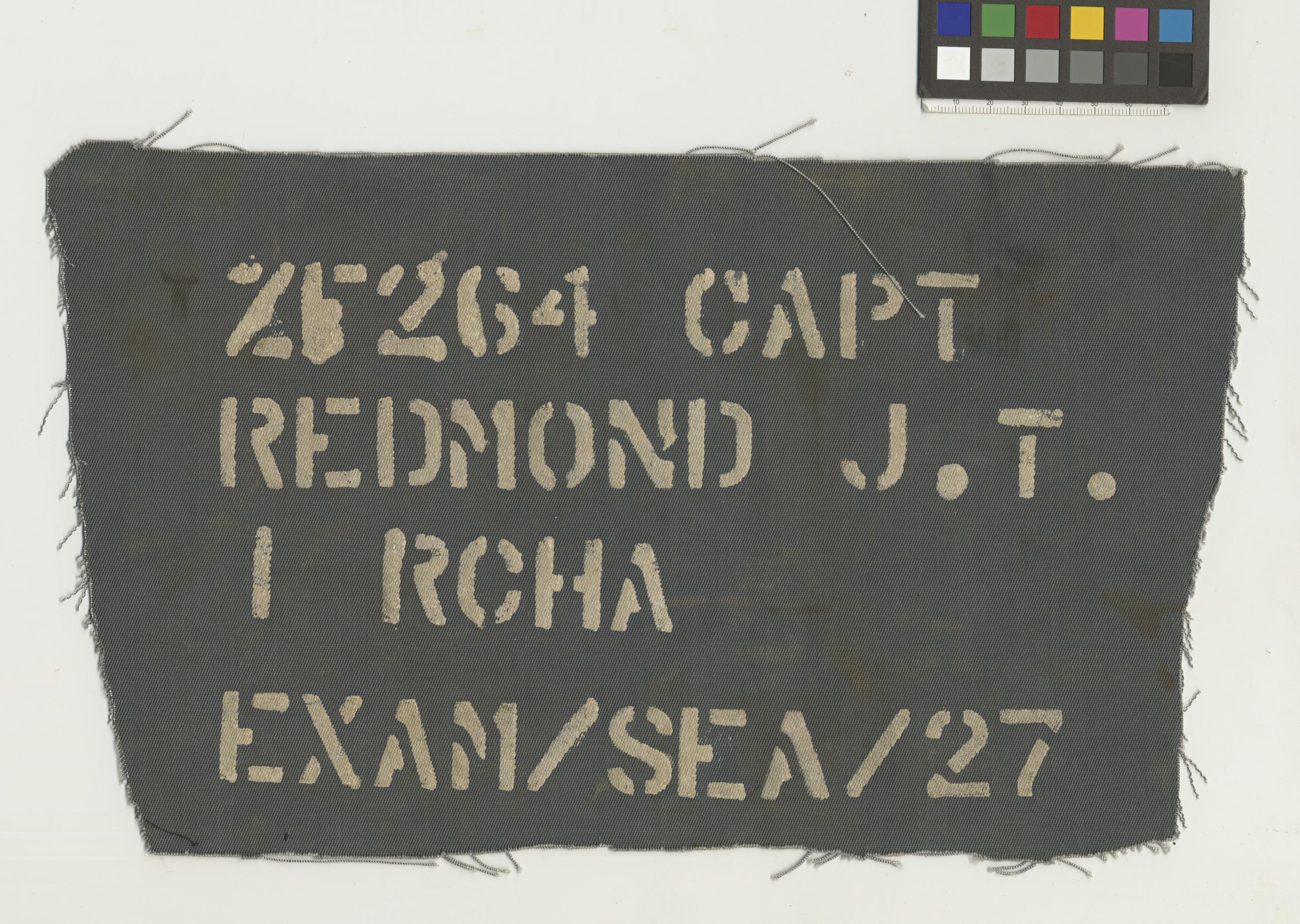 duffle bag fragment | Canadian War Museum