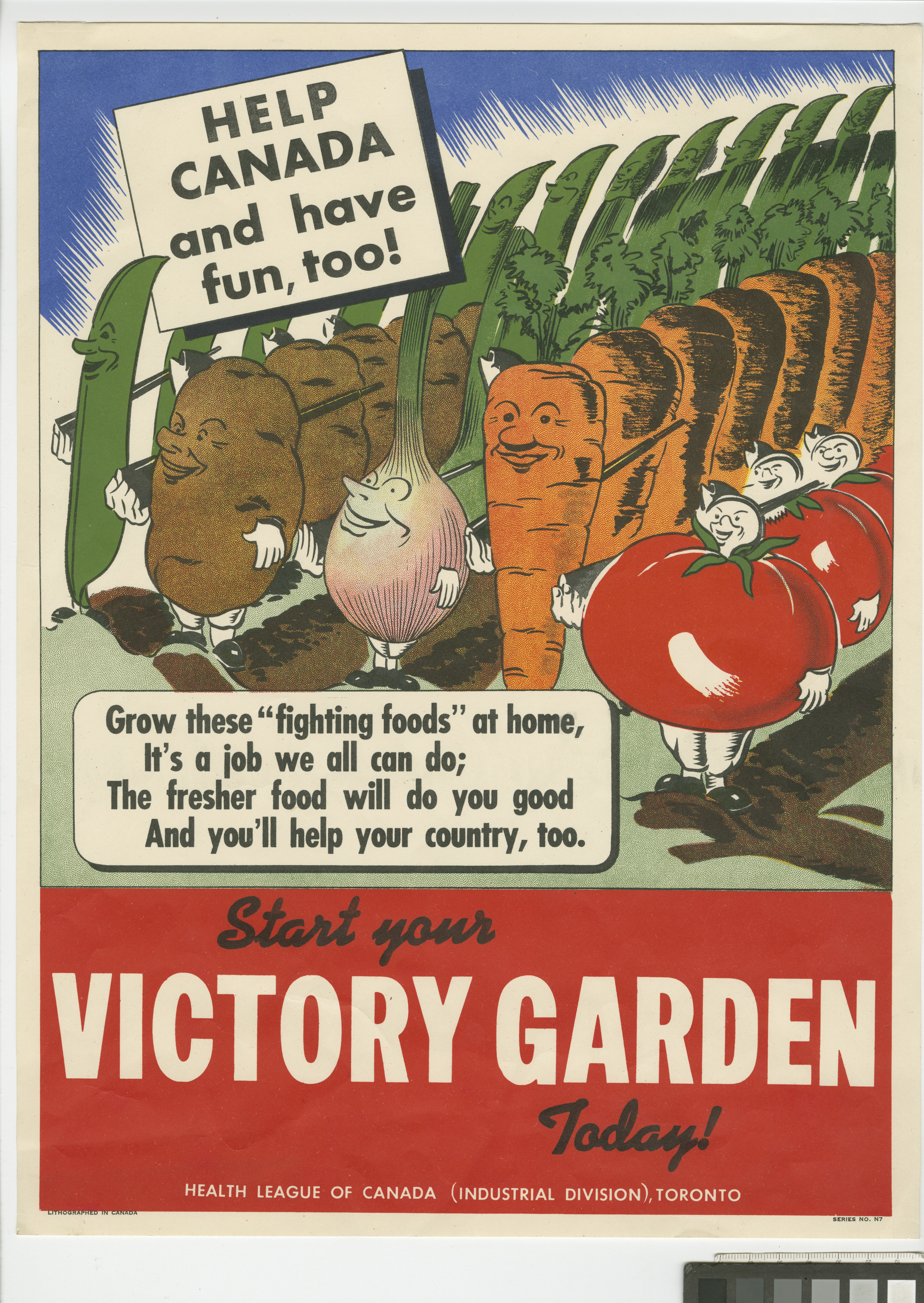 food production poster, HELP CANADA and have fun, too! Start your