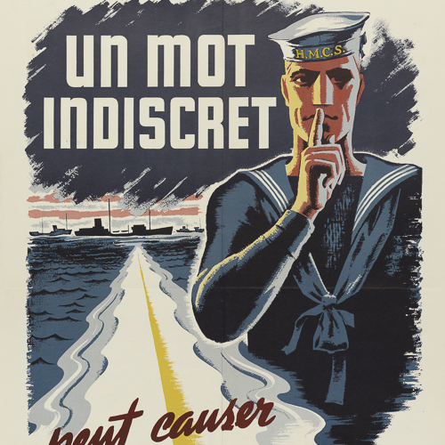 Poster – Un mot indiscret peut causer un désastre (Careless Words May Cause Disaster)