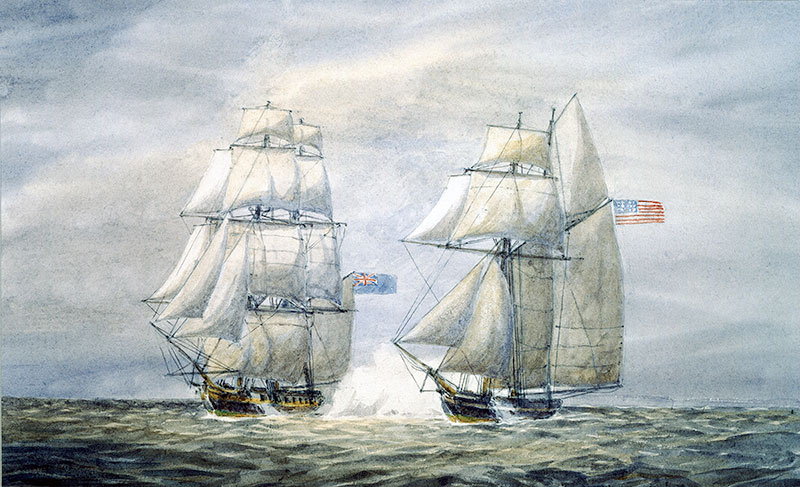 Capture of Snap Dragon by The Martin, 1813