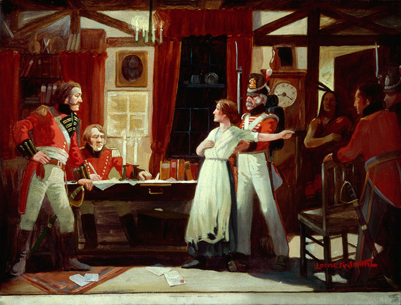 Rencontre entre Laura Secord et le lieutenant Fitzgibbon, juin 1813