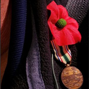 A poppy and a medal