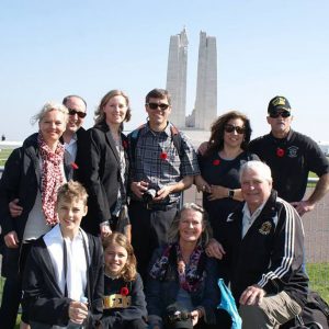 At the Vimy Memorial in France