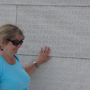 At the Vimy Memorial in France