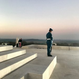 At the Vimy Memorial in France