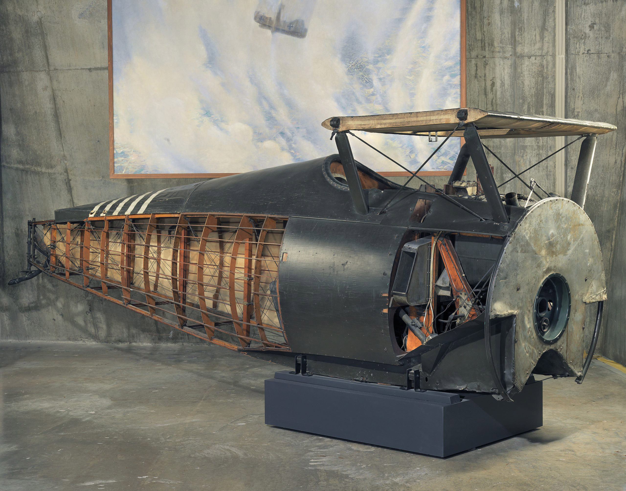 An old airplane, exhibited at the Canadian War Museum in Ottawa.