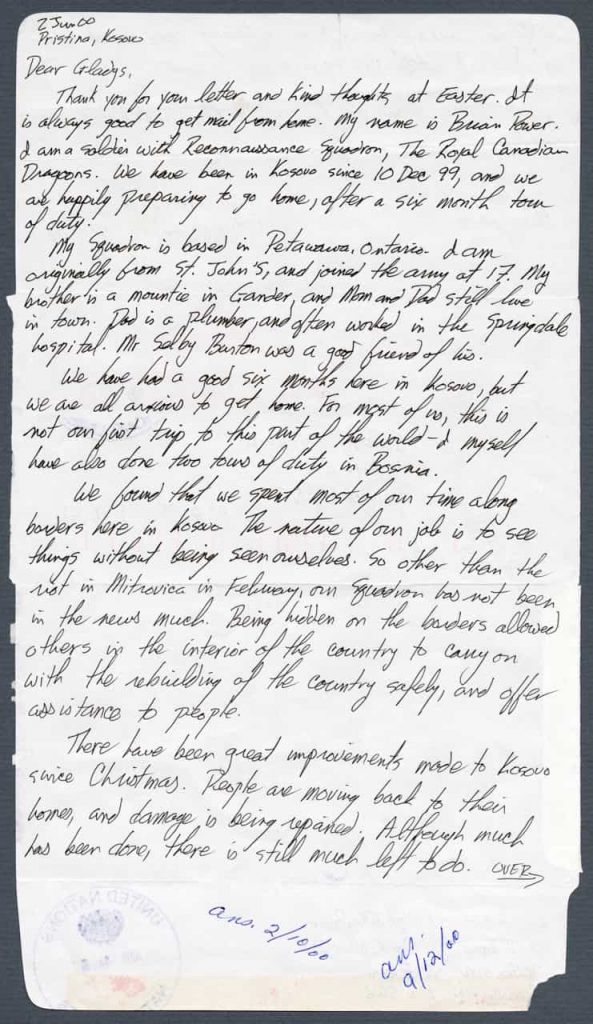 A handwritten two-page letter