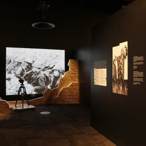 View of a museum exhibition