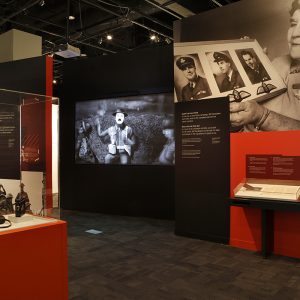 View of a museum exhibition