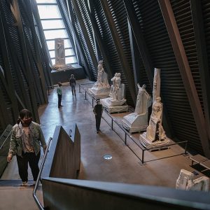 A space with sharply angled walls