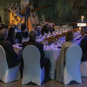 People seated at a large table