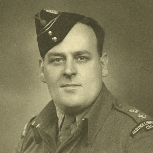 An old photo of a man in uniform at the Canadian War Museum in Ottawa.