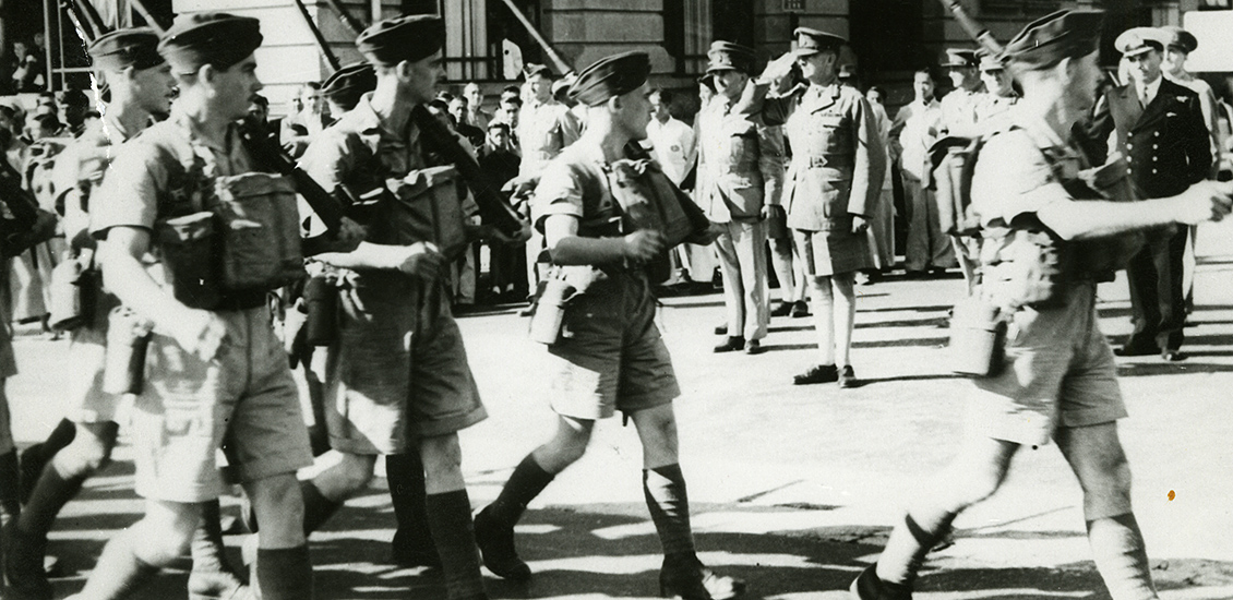 Soldiers on parade