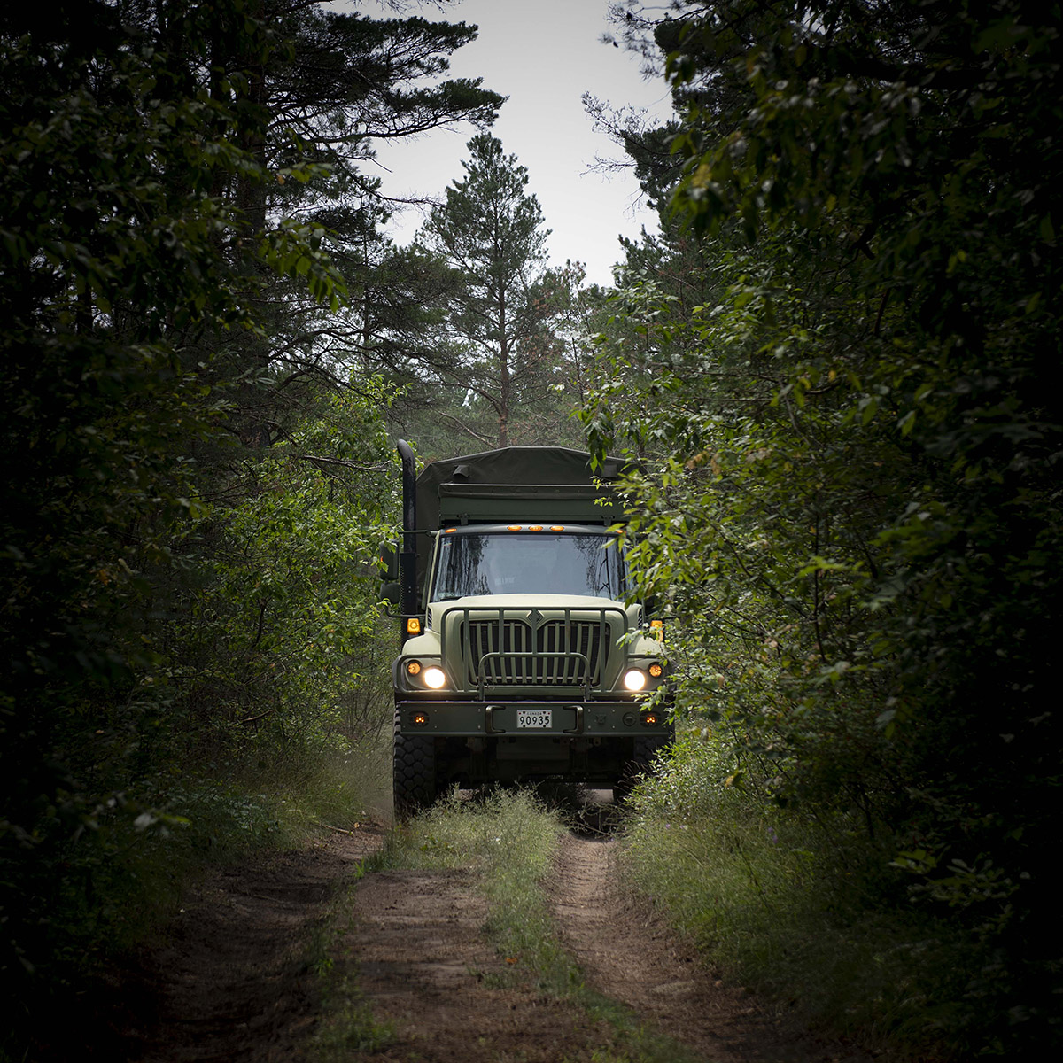 A military vehicle
