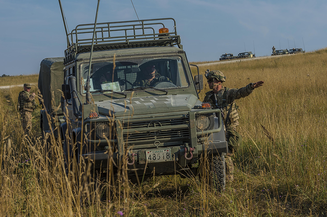 A convoy training exercise