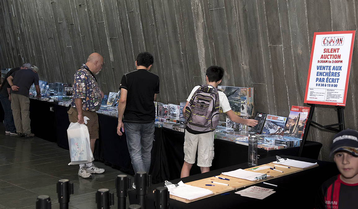 Plastic models on display