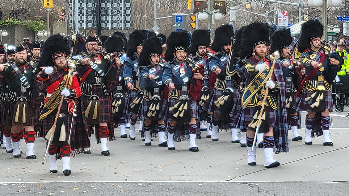 Pipers and drummers