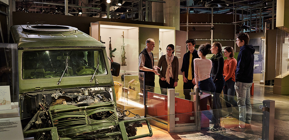 Students take a guided tour through the Museum