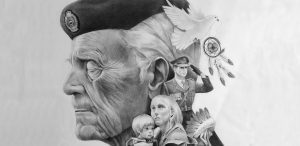 Black and white poster