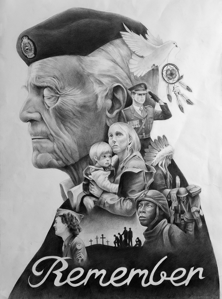 Black and white poster